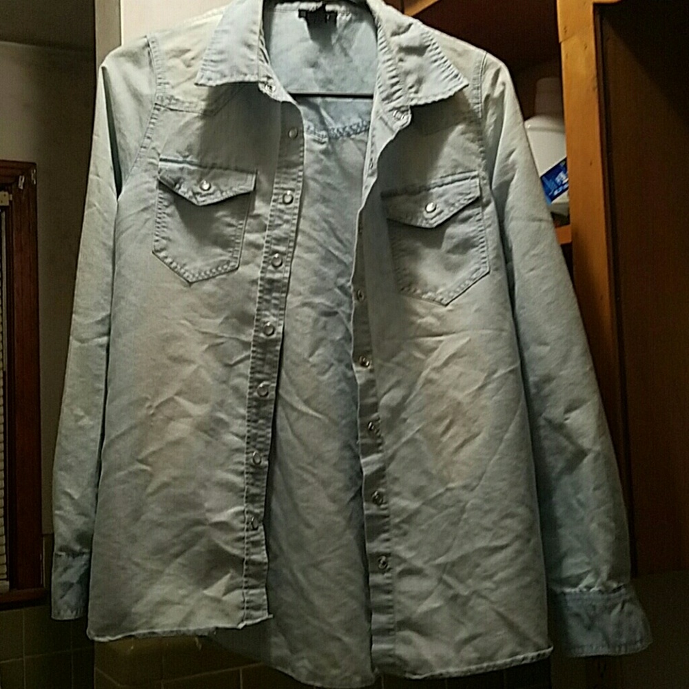 Blue jean Button up