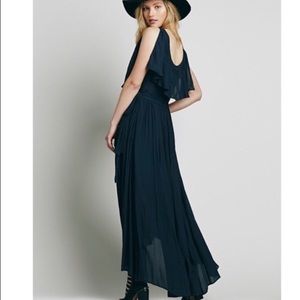 Free People Fiona Wrap Dress Midnight