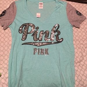 A light turquoise shirt