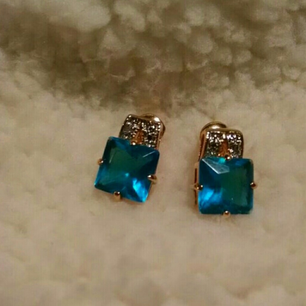 Blue topaz earrings