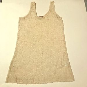 Cream lace tank top