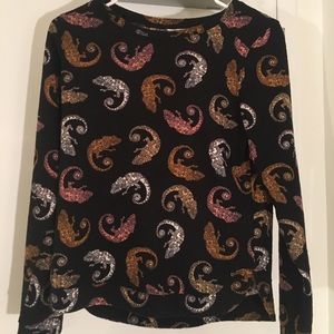 Lizard Print Long Sleeved Shirt