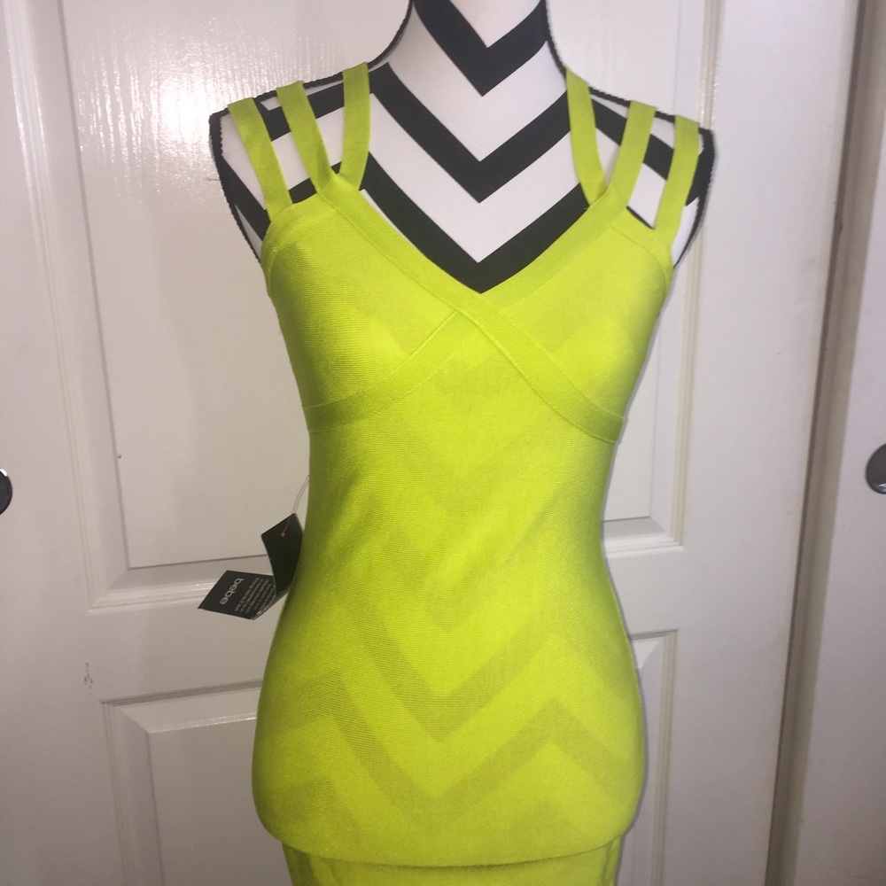 bebe strappy boycon dress