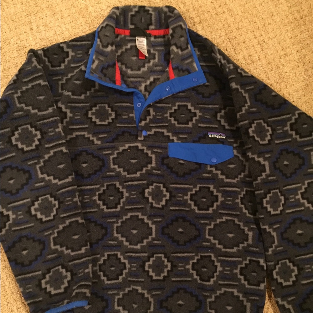 Patagonia Synchilla snap Blue Aztec, Size: Men's M