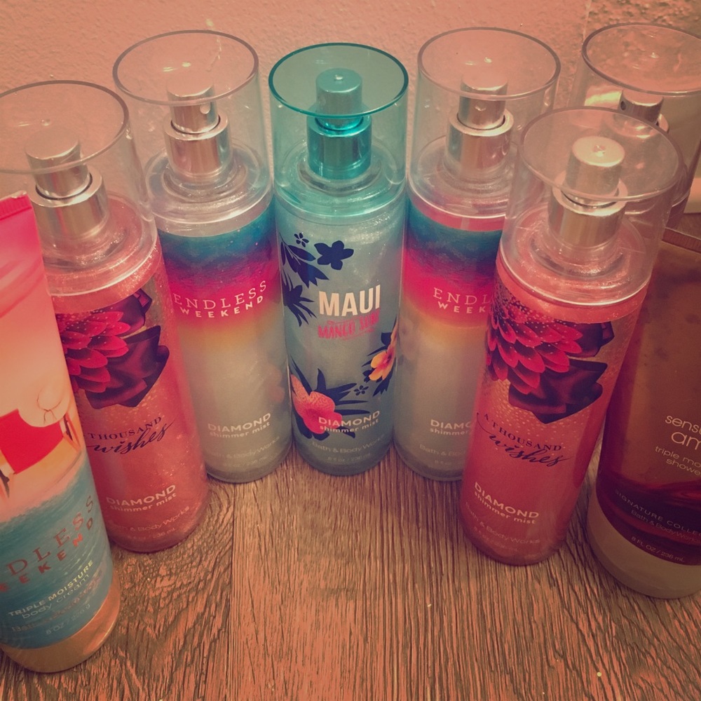 Bath and body works sprays and lotions!!!!