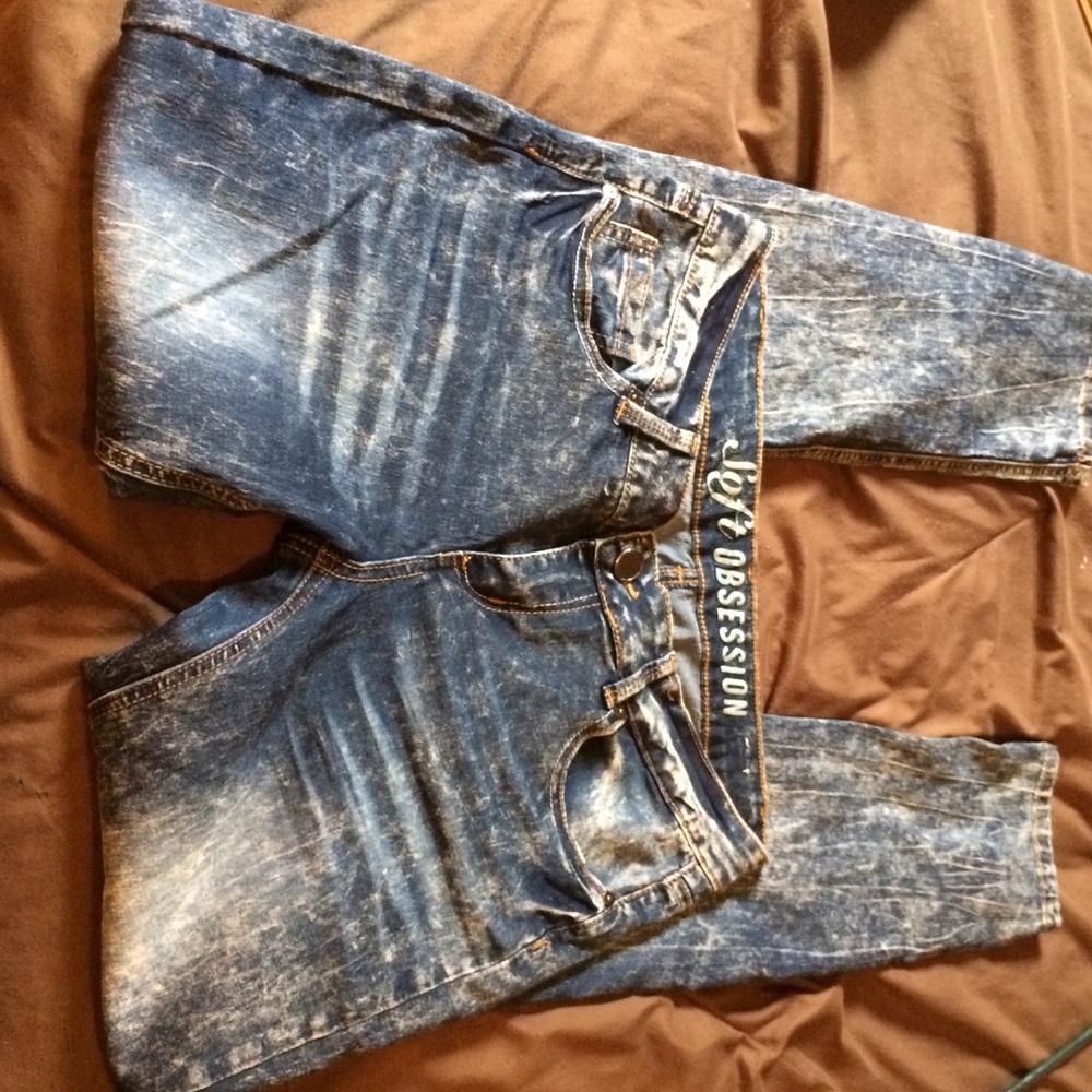 Acid Wash Look, Skinny 7/8!