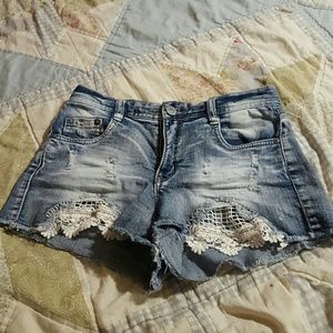 High rise Jean shorts