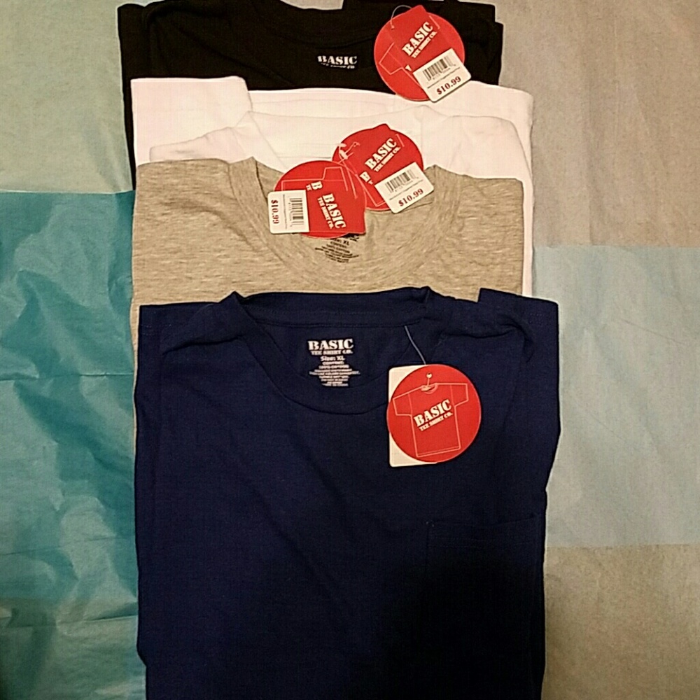 Bundle of 4 Mens Pocket Tshirts