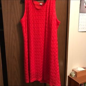 Knee length red dress