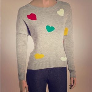 Heart crew neck sweater