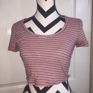 american apparel striped crop top