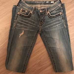 Miss me slightly distressed boot cut jeans