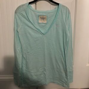 Low cut A&F blue long sleeve
