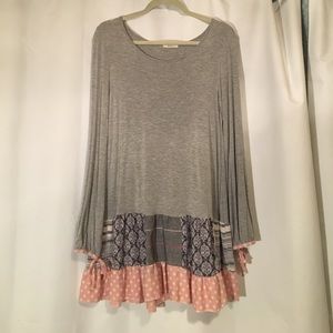 Gray and patchwork tunic/dress