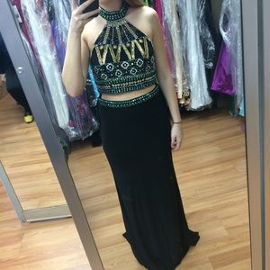 Two piece prom dress