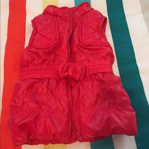 Red bubble vest 3T girls