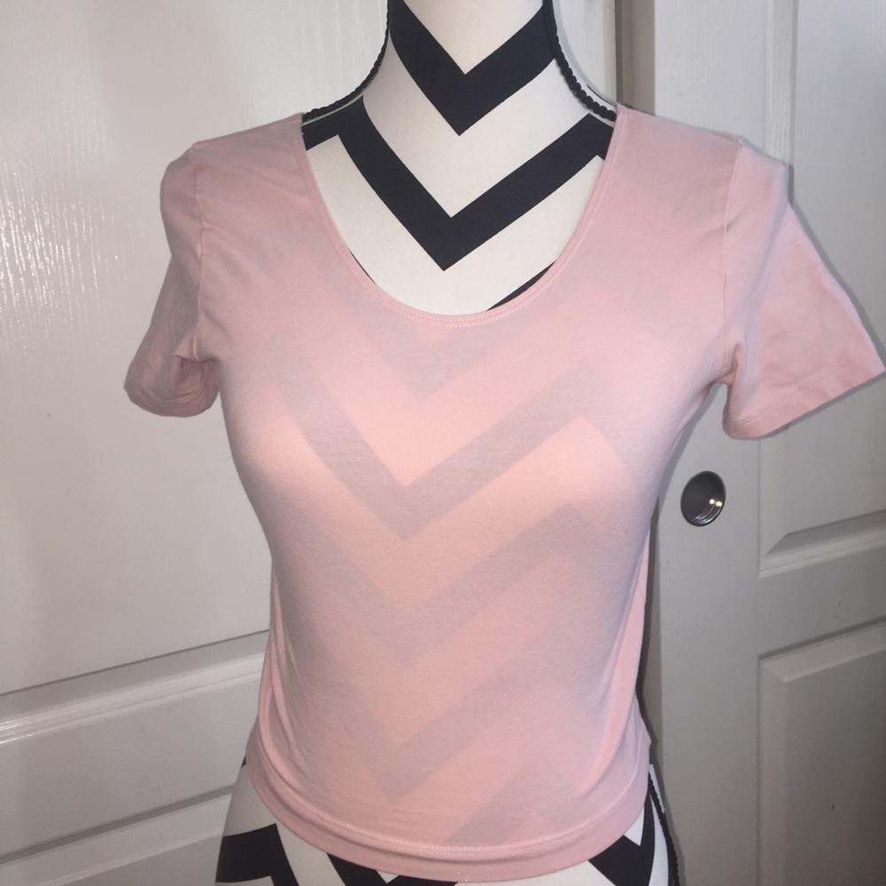 american apparel baby pink crop top
