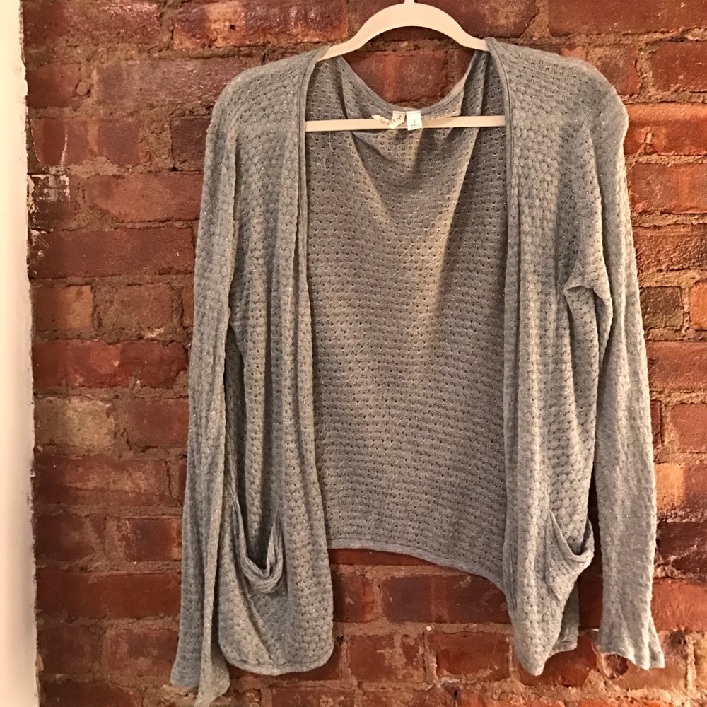 Slouchy silver cardigan