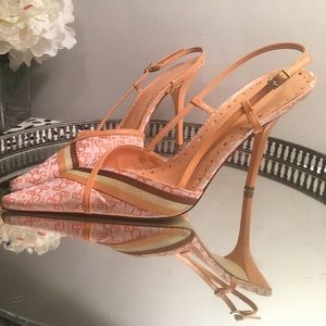 BCBG sling back pumps