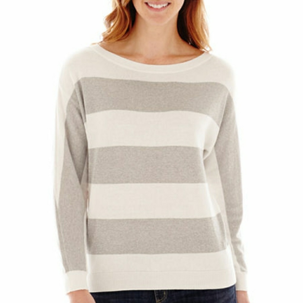 Liz Claiborne Long Sleeve Crew Neck Pullover