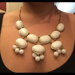 White statement necklace