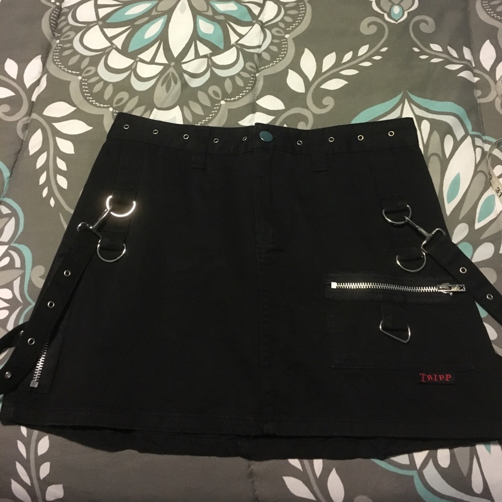 Tripp goth/punk strapped skirt