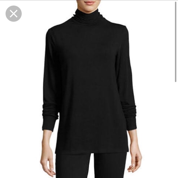 Eileen Fisher Funnel Neck Long Sleeve Top - Picture 4 of 4