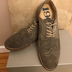 Nordstrom 1901 Men's gray suede wingtip shoes