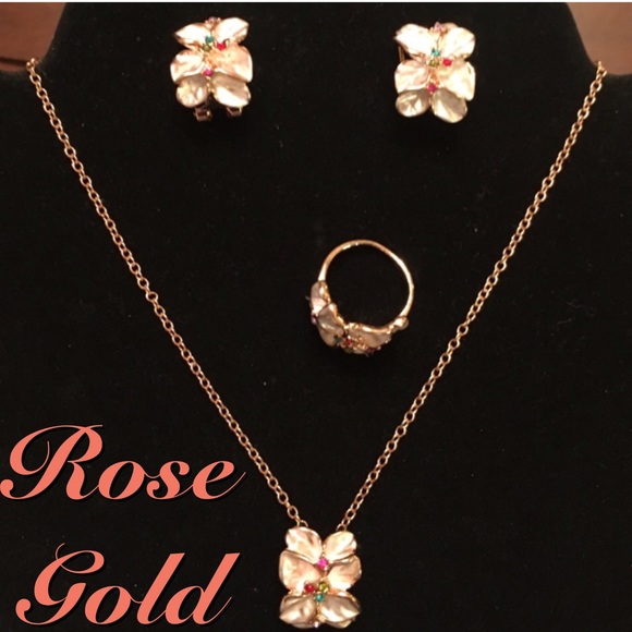 💖Rose Gold Floral Set🌟🌟 - Picture 1 of 4
