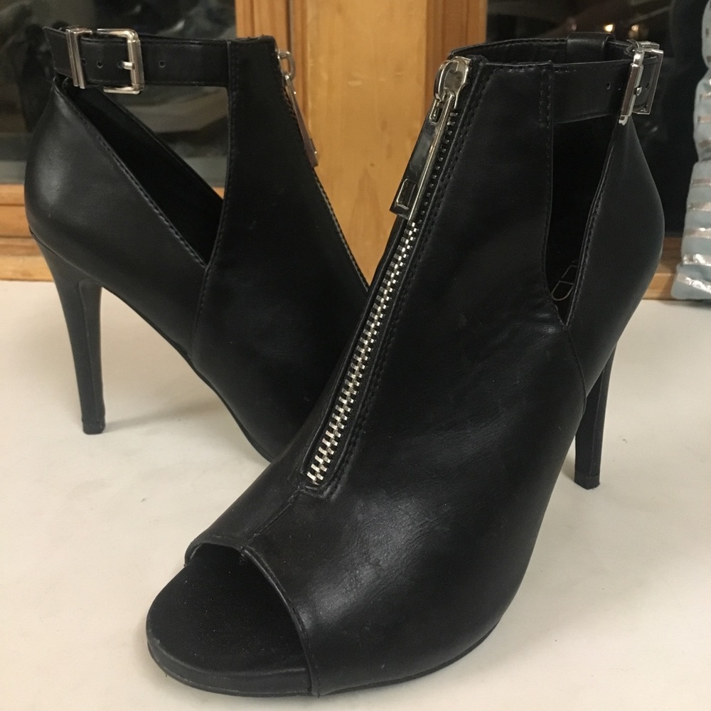 ALDO leather bootie heels