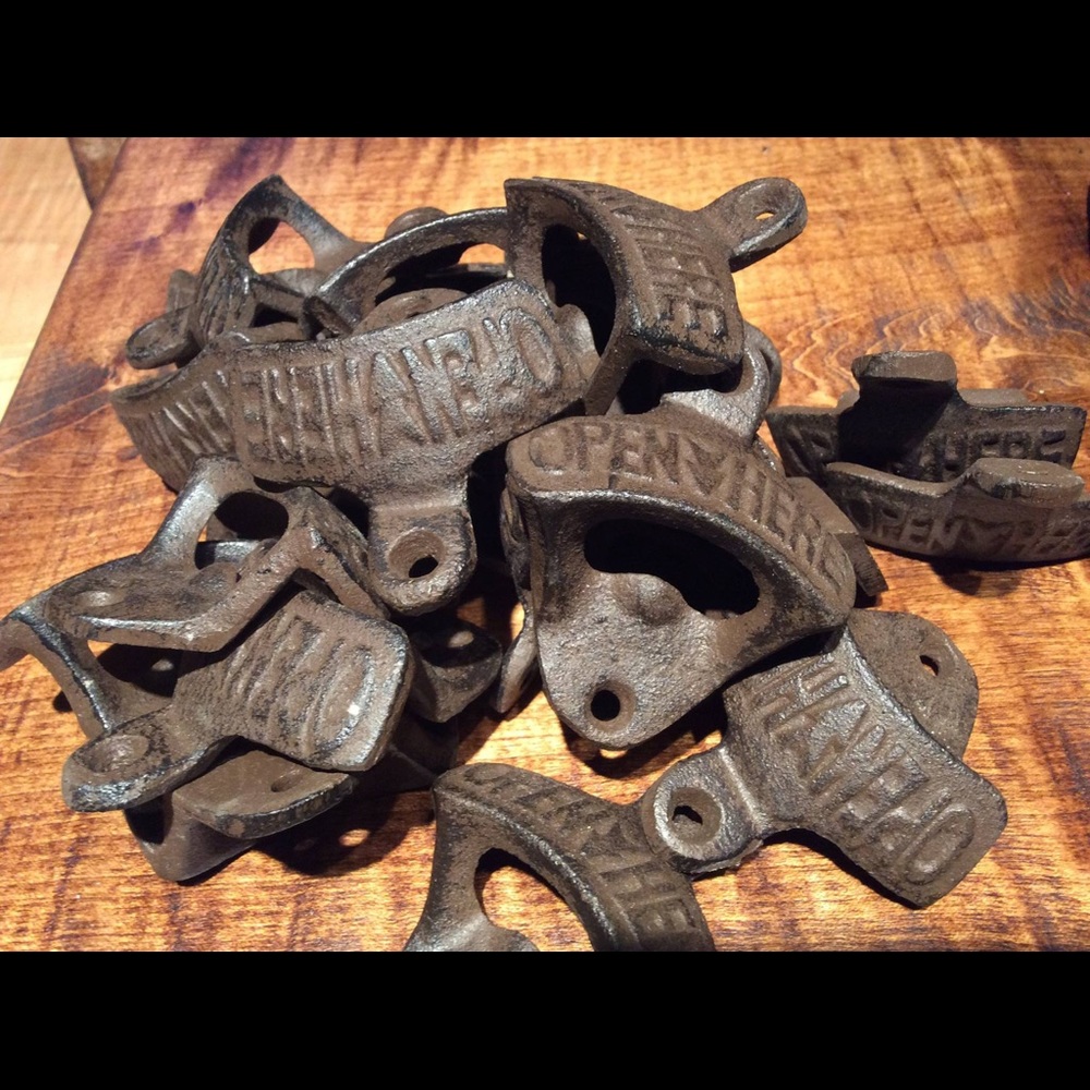 Rustic iron beer bottle opener