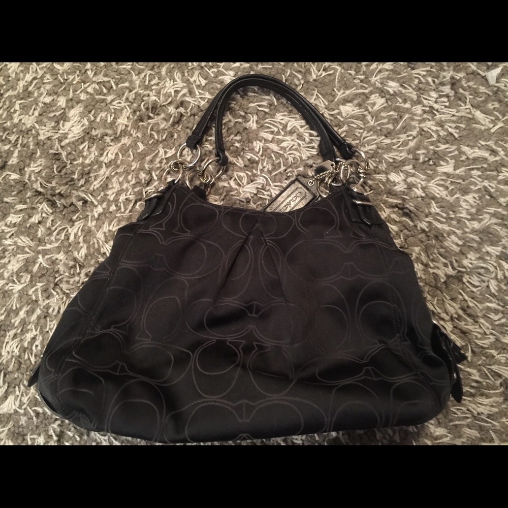 Black slouchy Coach Handbag