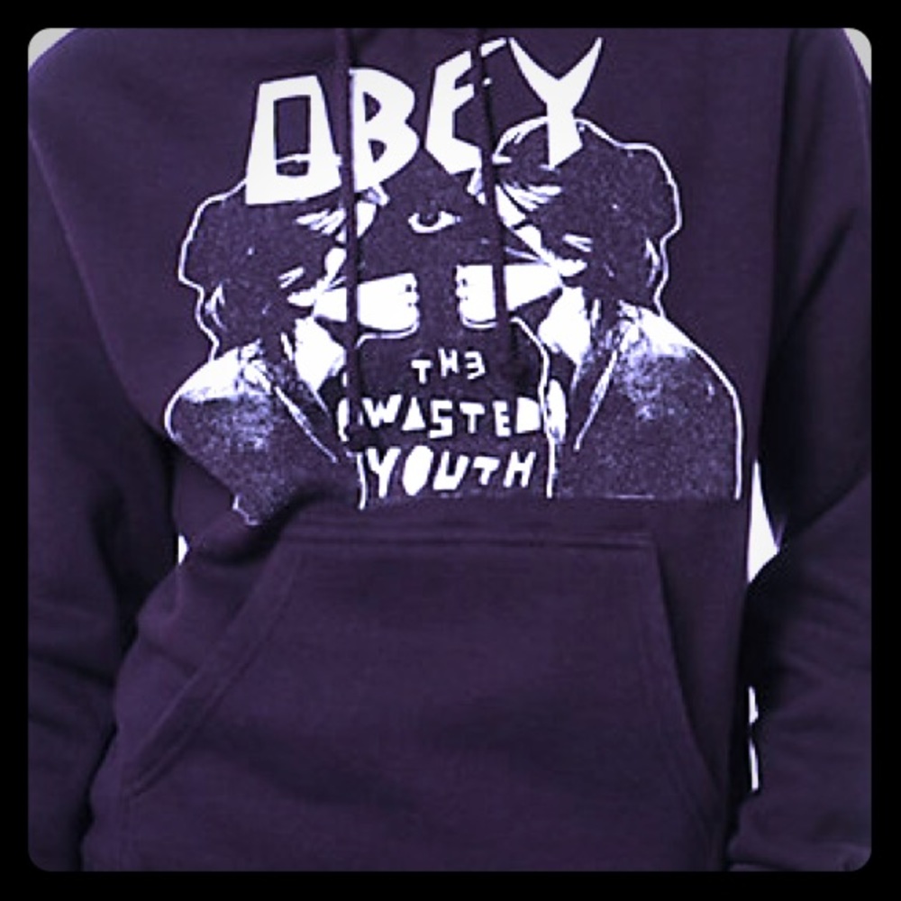 Purple Wasted Youth Obey Hoodie 🖤