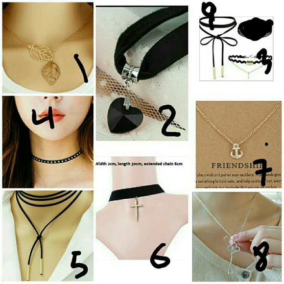 Jewelry - Fashion chokers Necklaces leaf cord ribbons
