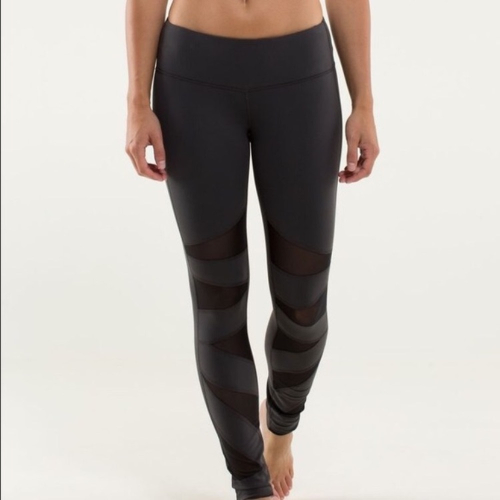 Lululemon size 8 gray Tech mesh
