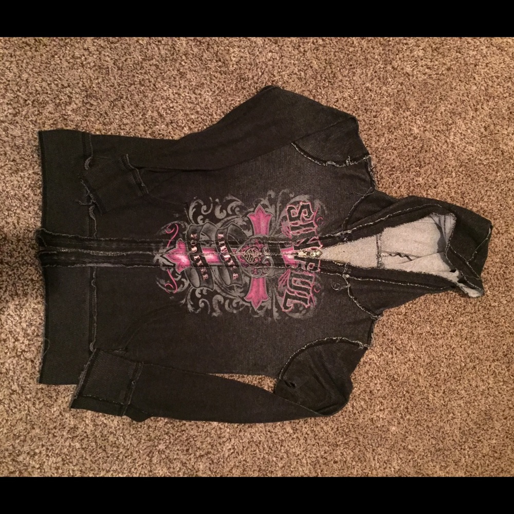 Sinful Brand Zip Up- Reversible.