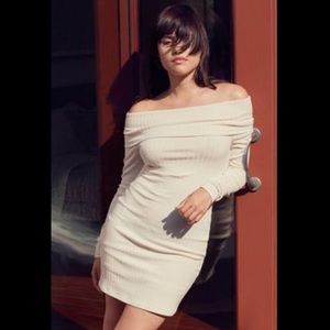 Urban Outfitters Off-the-Shoulder Ribbed Dress