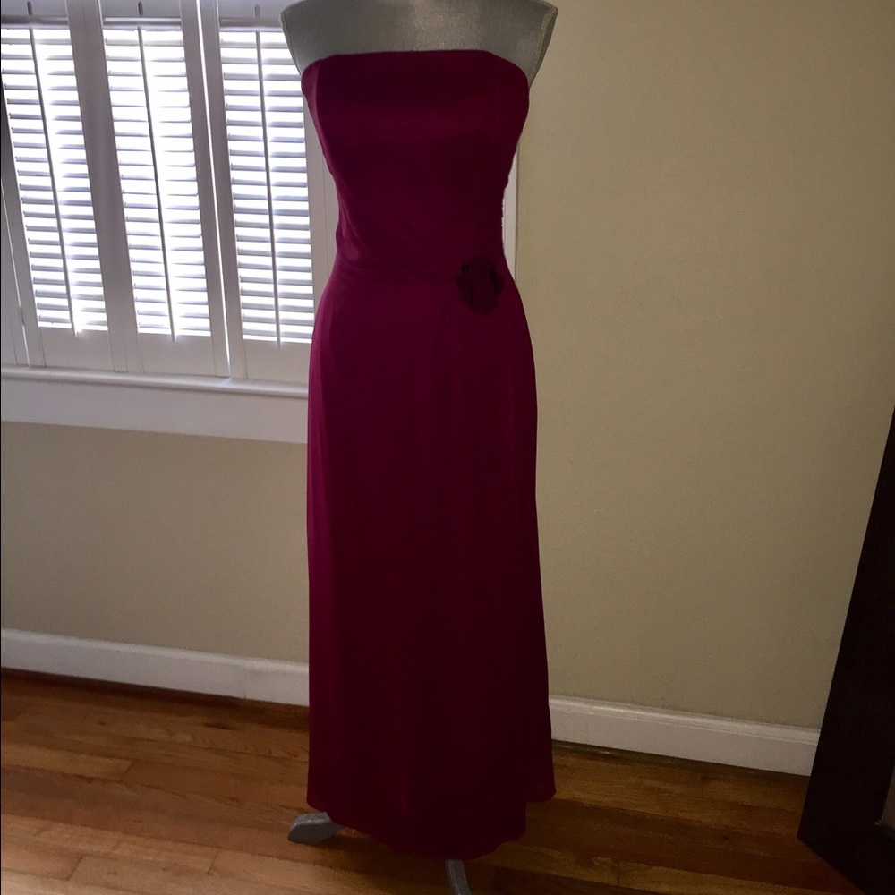 Flowy burgundy dress/ gown