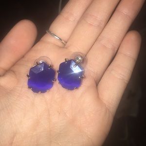 Kendra Scott blue stud ear rings