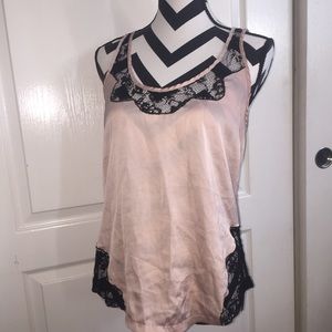 urban silk tank top with lace