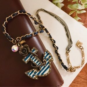 Betsey Johnson Anchor Necklace
