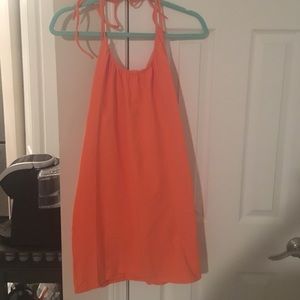 Orange Victoria's Secret halter dress with bra top
