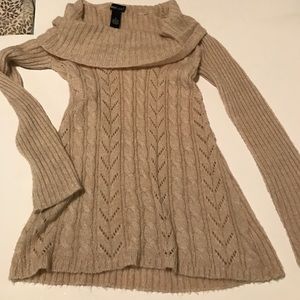 Light tan scoop neck sweater