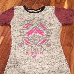 American Fighter Shirt- Size Med w/Metallic flare