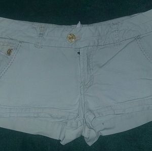 OP khaki polyester short shorts (stretch (