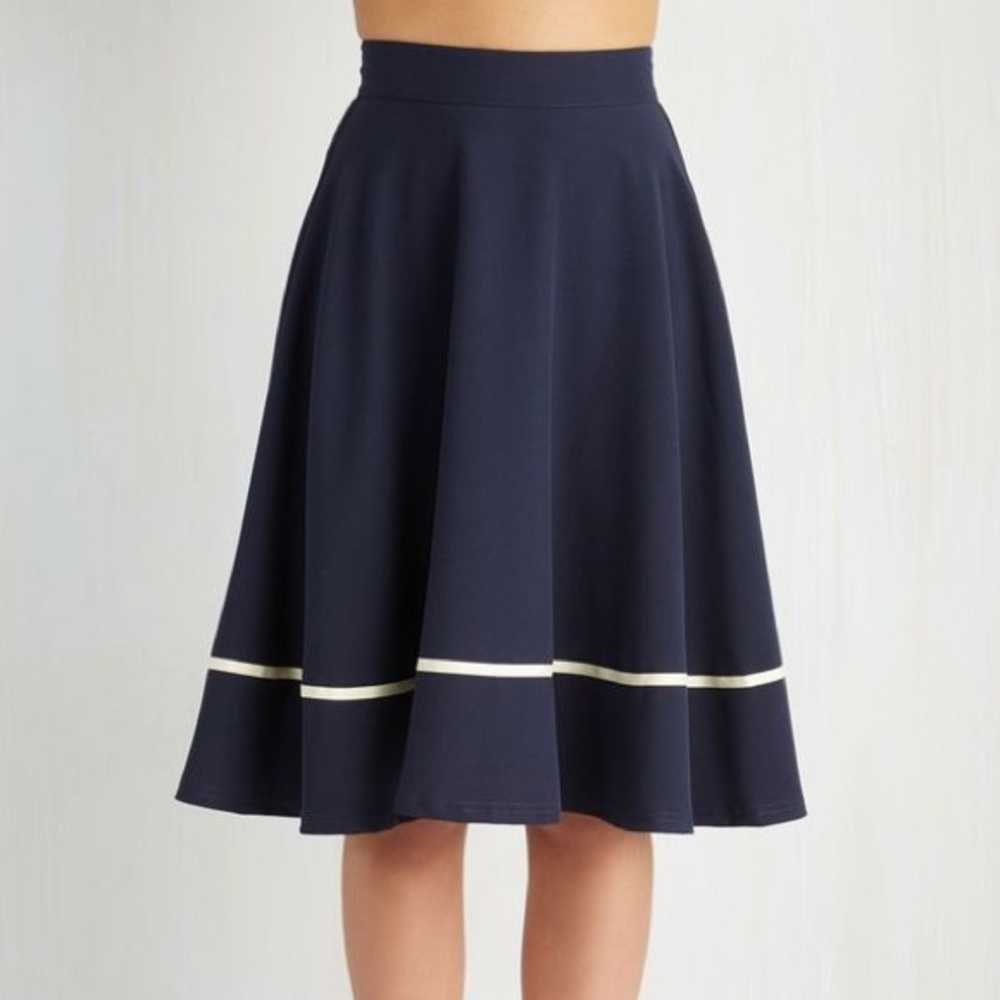 Modcloth Streak of Success Midi Skirt