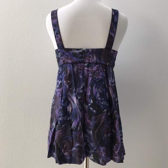 Rebecca Taylor purple abstract top - Picture 2 of 5
