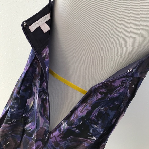 Rebecca Taylor purple abstract top - Picture 4 of 5