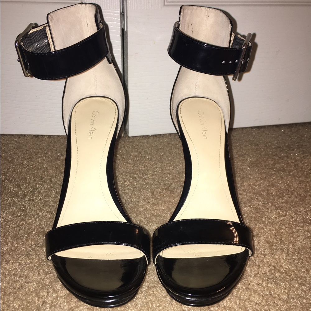 Black Calvin Klein Strappy Heels