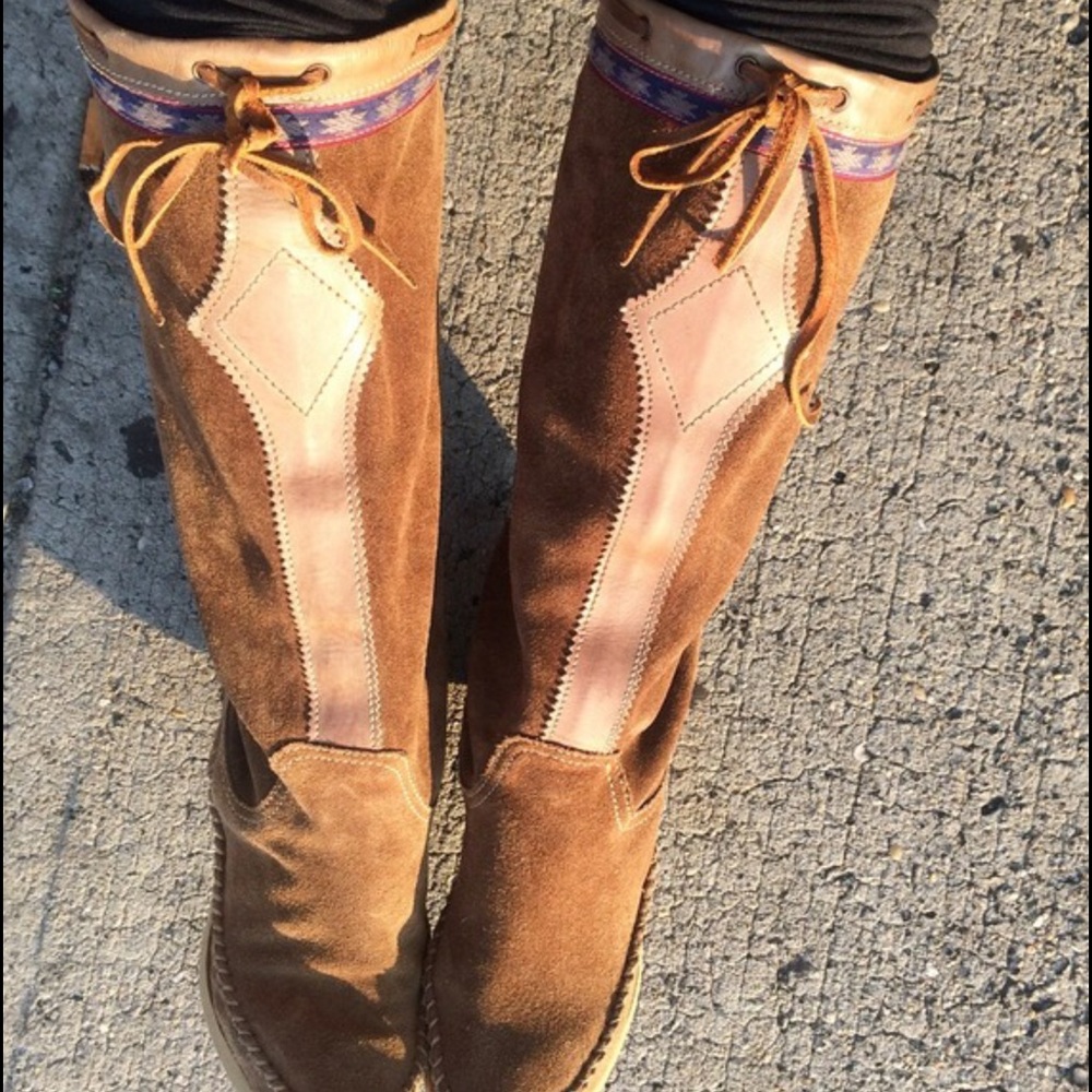 SuperDry Suede Moccasin Boots